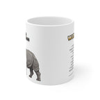 Indian Rhinoceros Coffee Mug – 11oz Ceramic Mug for Animals With Facts Series 2 Gifts