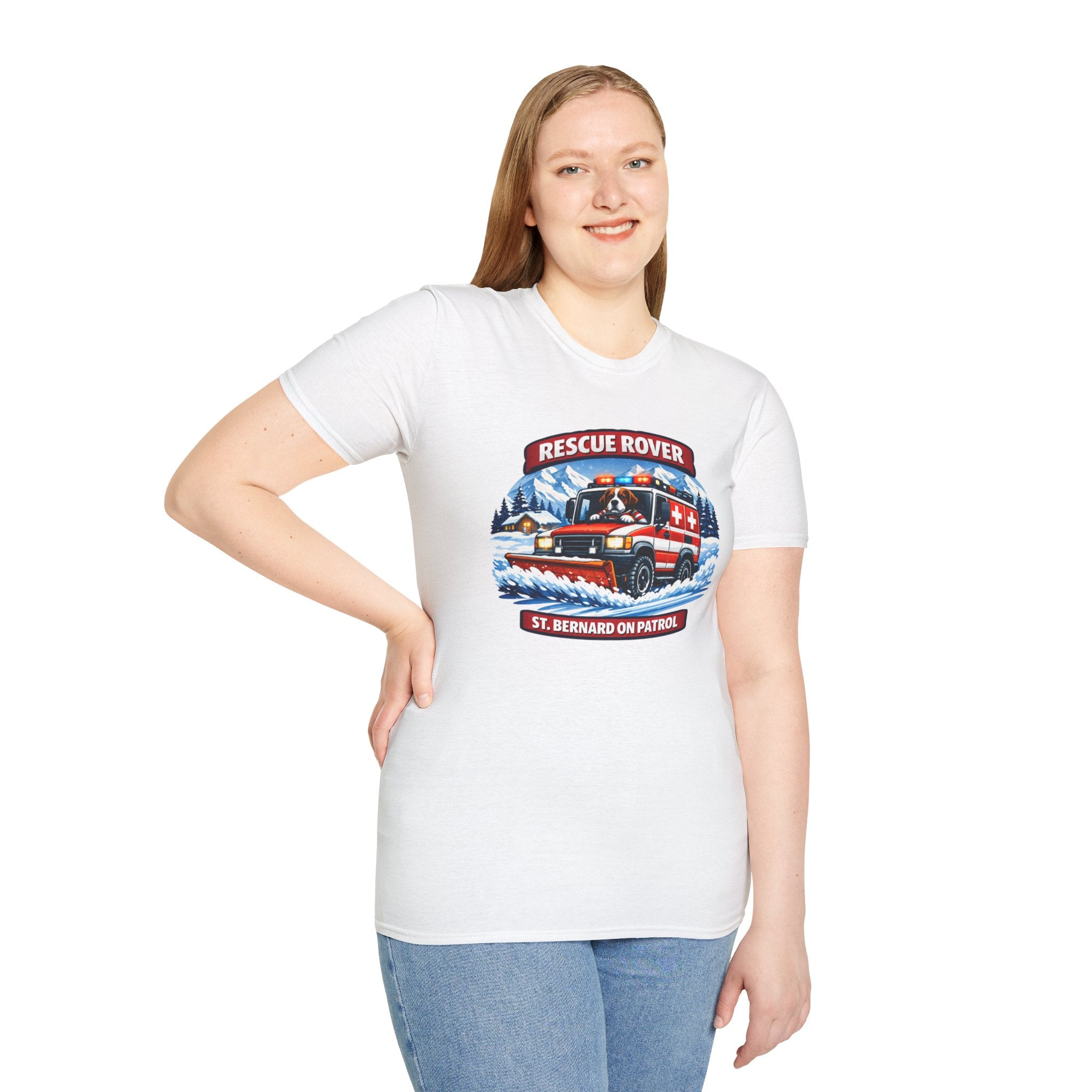 Rescue Rover T-Shirt — St. Bernard Mountain Rescue Truck Design