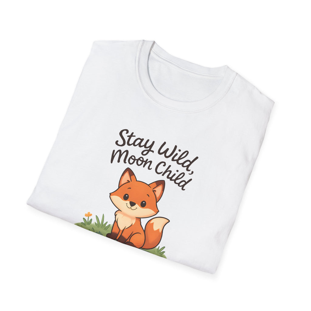 Stay Wild Moon Child Fox T-Shirt — Cute Woodland Animal Tee