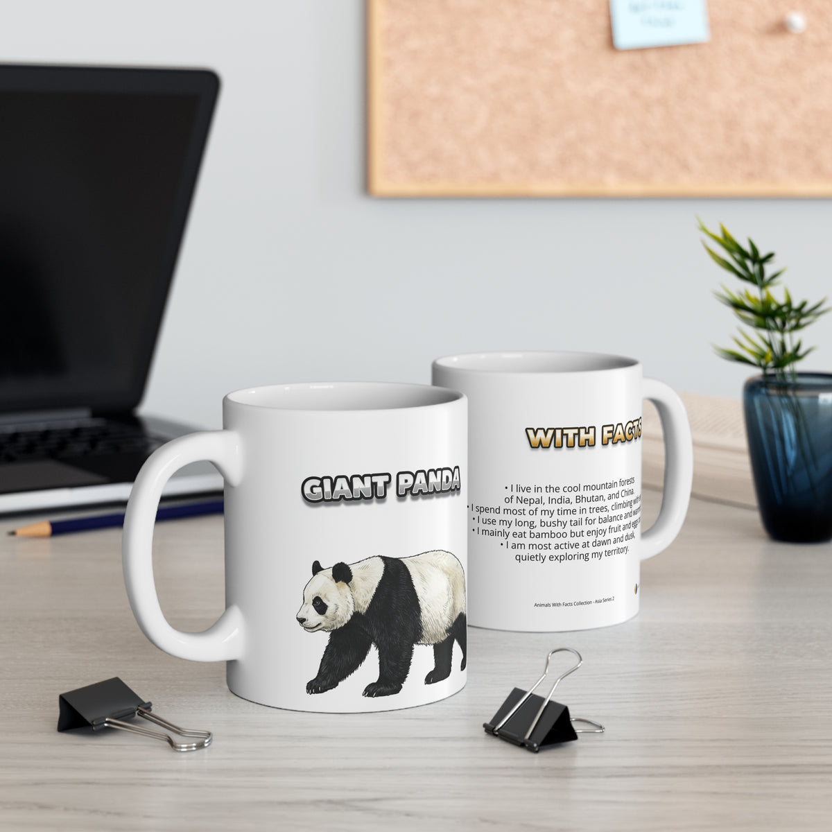 Giant Panda Coffee Mug – 11oz Ceramic Mug for Animals With Facts Series 2 Gifts