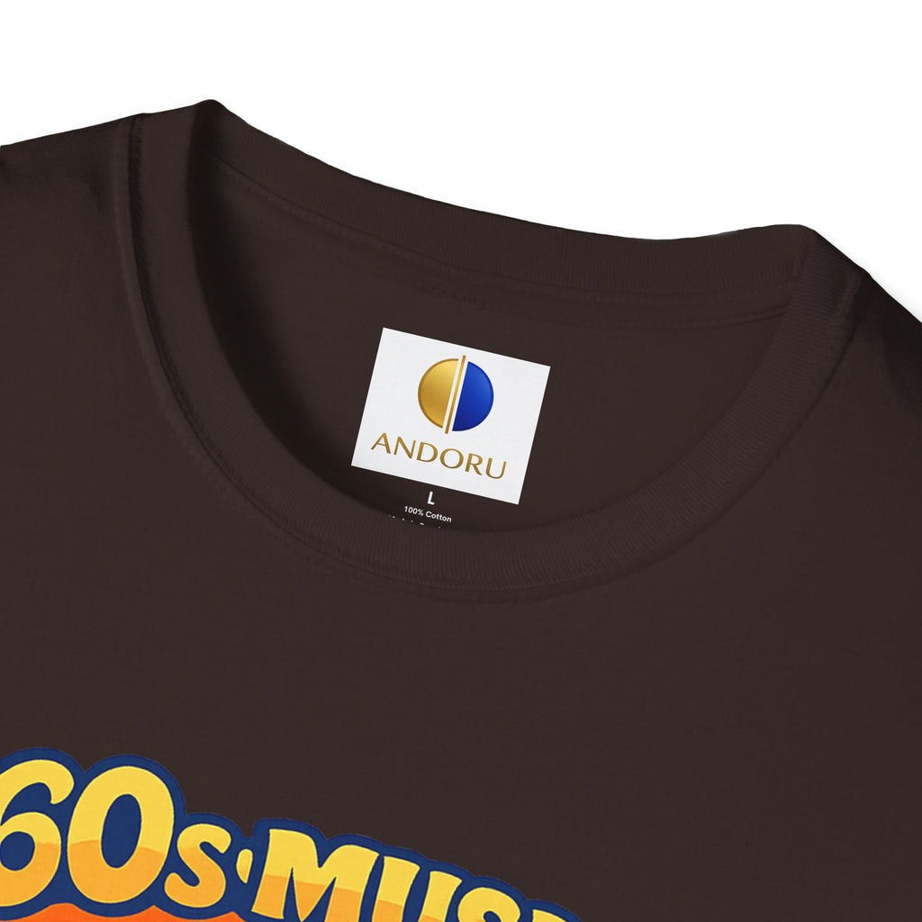 60s Music T-Shirt — Retro Peace & Love Vintage Radio Design