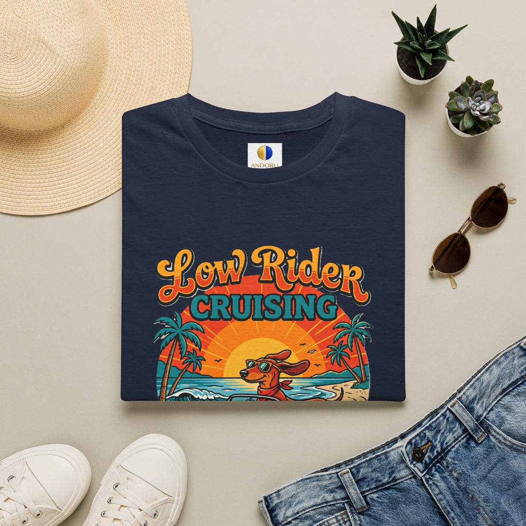 Low Rider Cruising T-Shirt — Retro Beach Car Sunset Tee