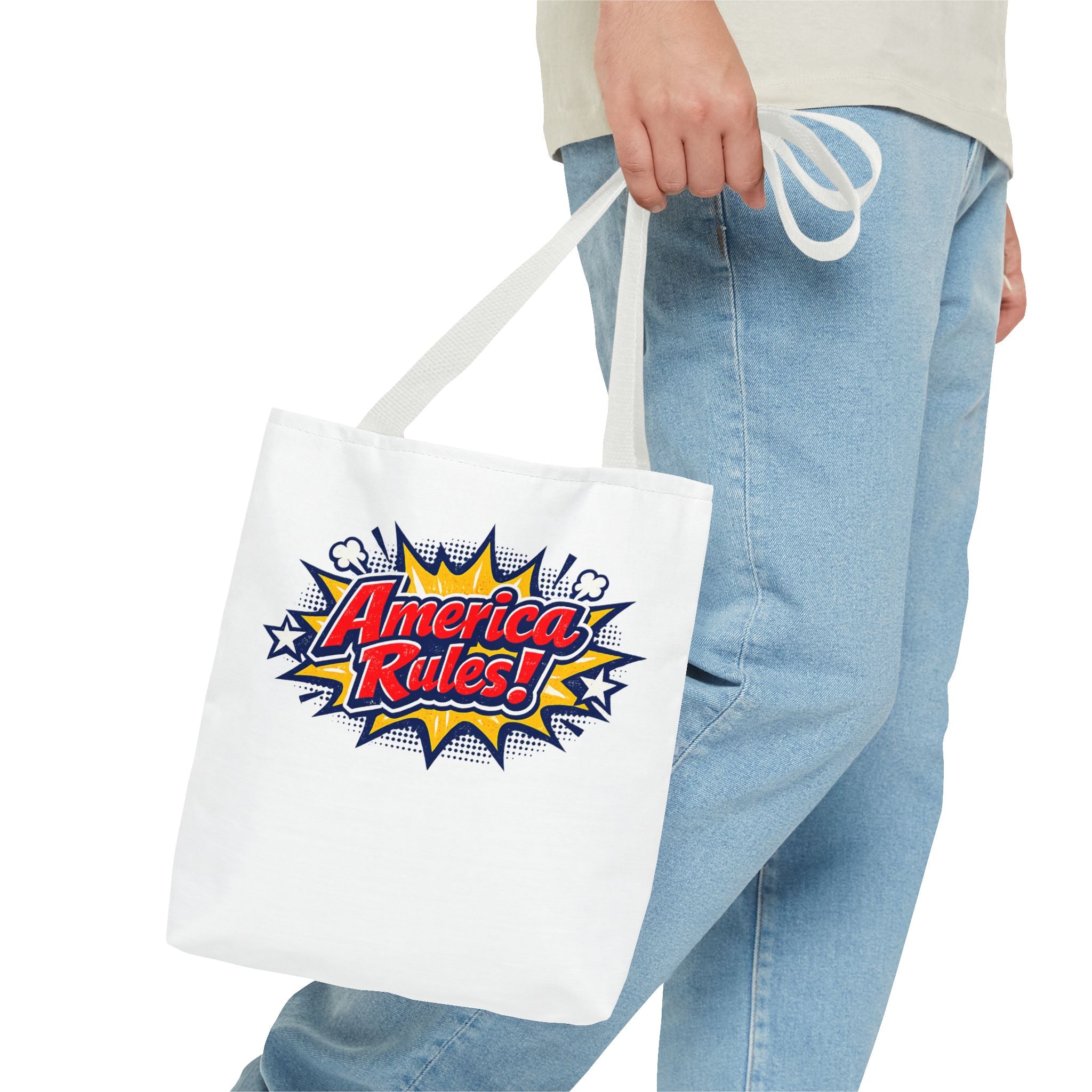 America Rules! Tote Bag — Patriotic Real American Graphic Tote
