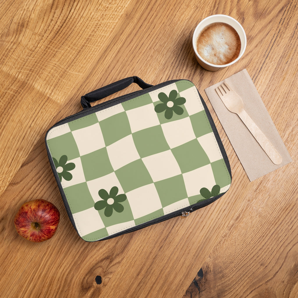 Matcha Checker Lunch Bag