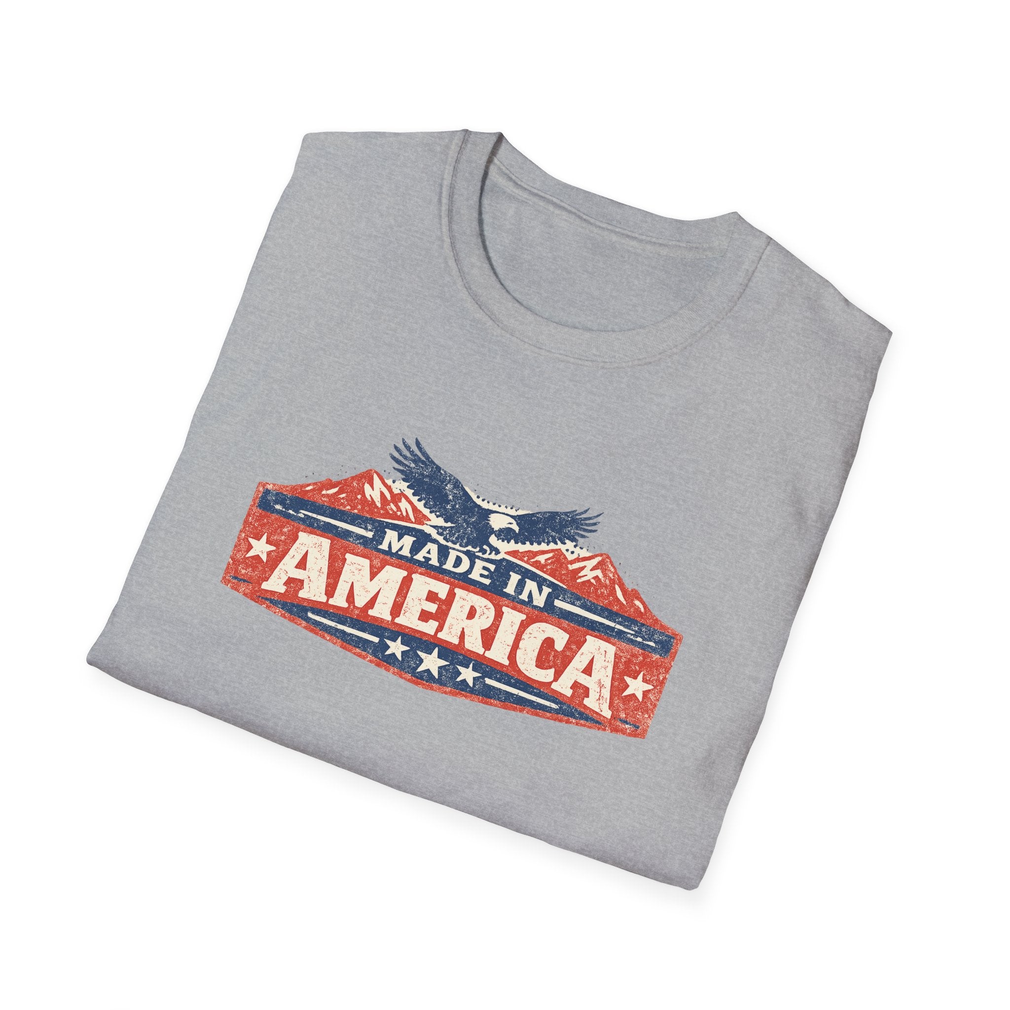 Made In America T‑Shirt — Vintage Patriotic Eagle Tee for 4th of July