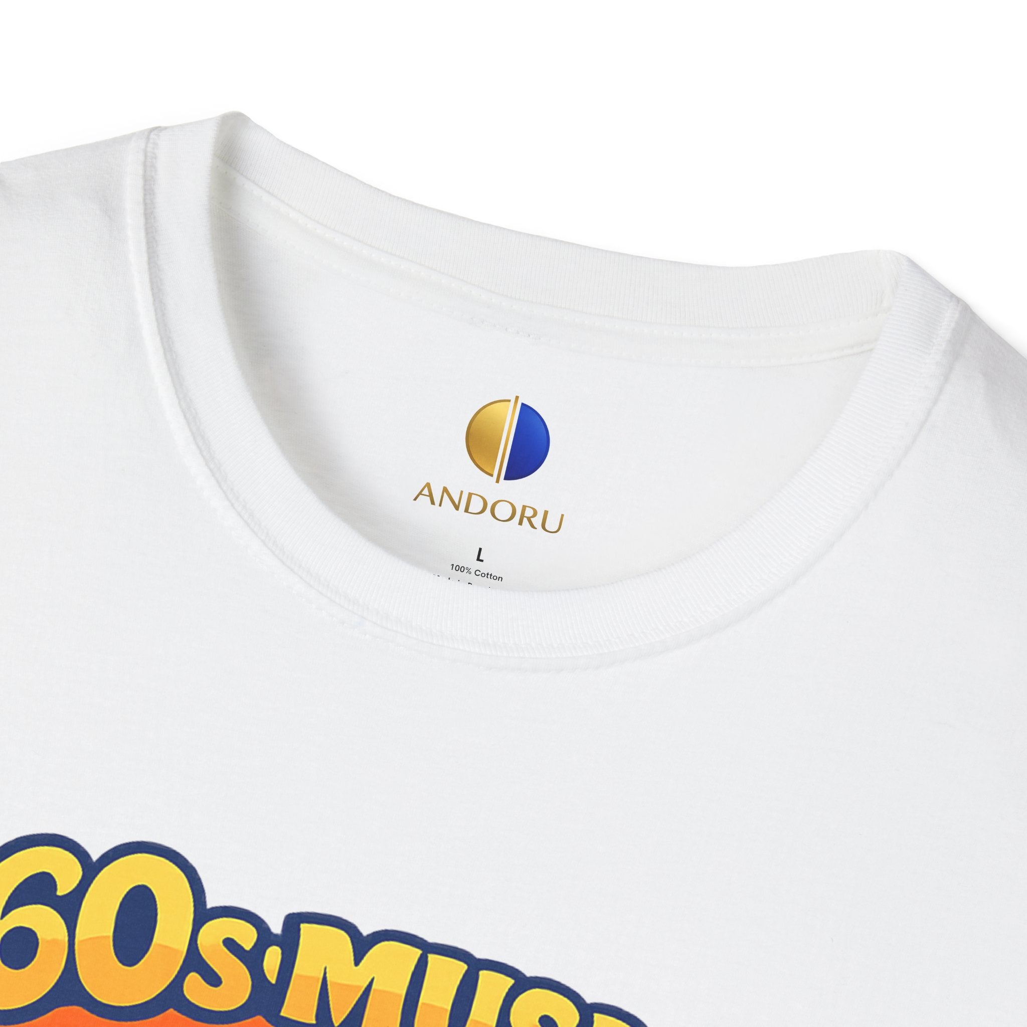 60s Music T-Shirt — Retro Peace & Love Vintage Radio Design