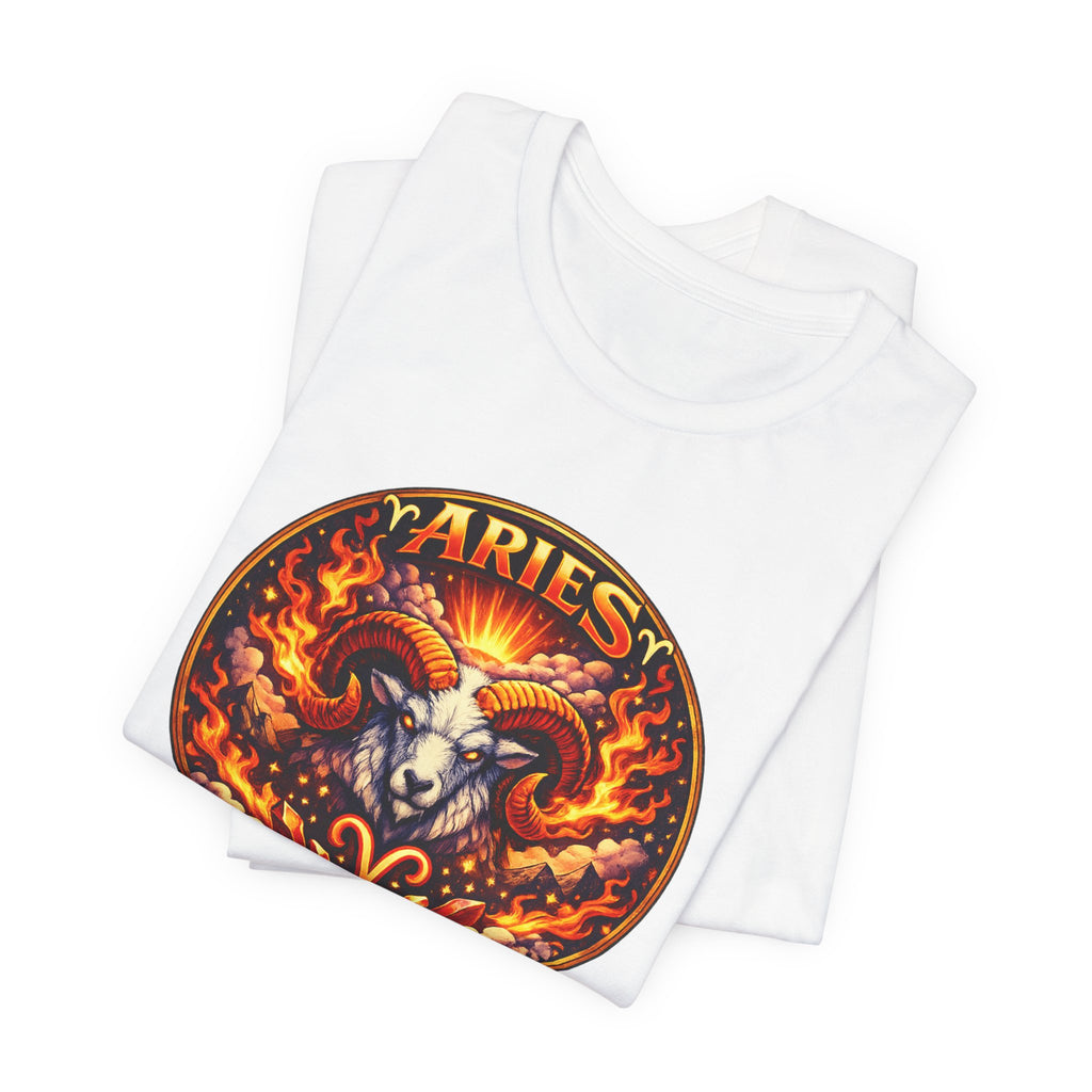Aries Zodiac Tee — Fiery Ram Horoscope Graphic T-Shirt