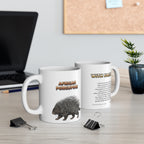 African Porcupine Coffee Mug – 11oz Ceramic Mug for Animals With Facts Series 1 Gifts