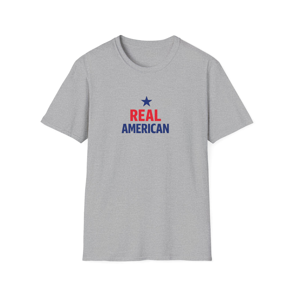 Real American T-Shirt — Patriotic Star Graphic Tee for 4th of July