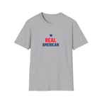 Real American T-Shirt — Patriotic Star Graphic Tee for 4th of July