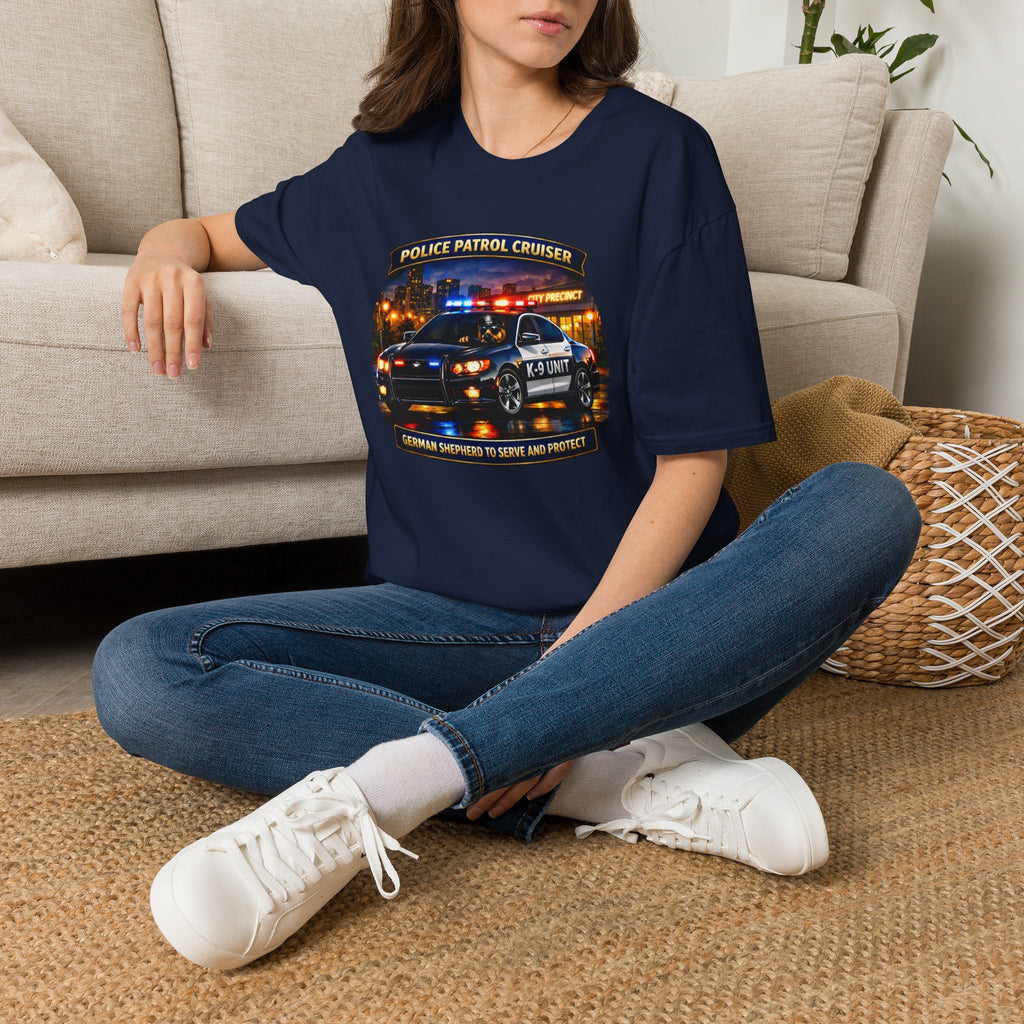 Police Patrol Cruiser K-9 Unit T-Shirt — Thin Blue Line Tribute Tee
