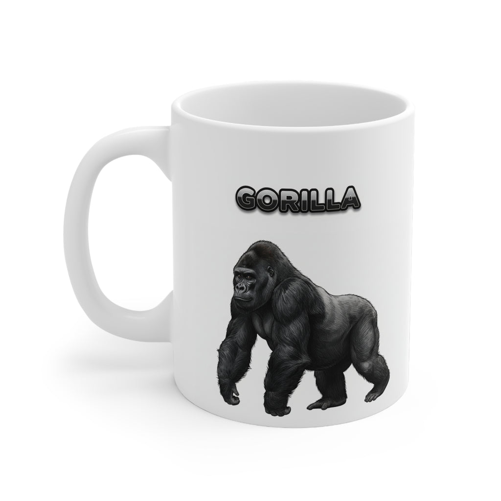 Gorilla Coffee Mug – 11oz Ceramic Mug for Animals With Facts Series 1 Gifts