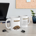 Pangolin Coffee Mug – 11oz Ceramic Mug for Animals With Facts Series 1 Gifts