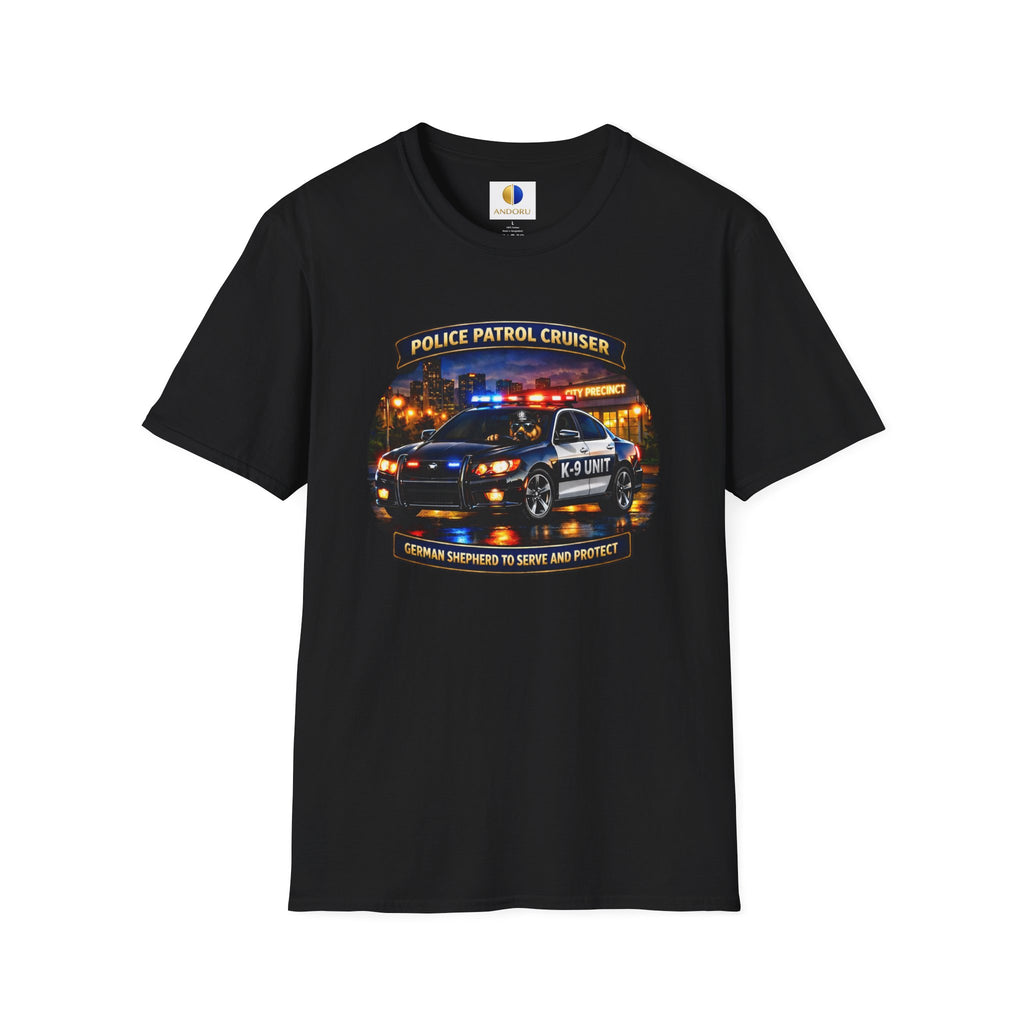 Police Patrol Cruiser K-9 Unit T-Shirt — Thin Blue Line Tribute Tee