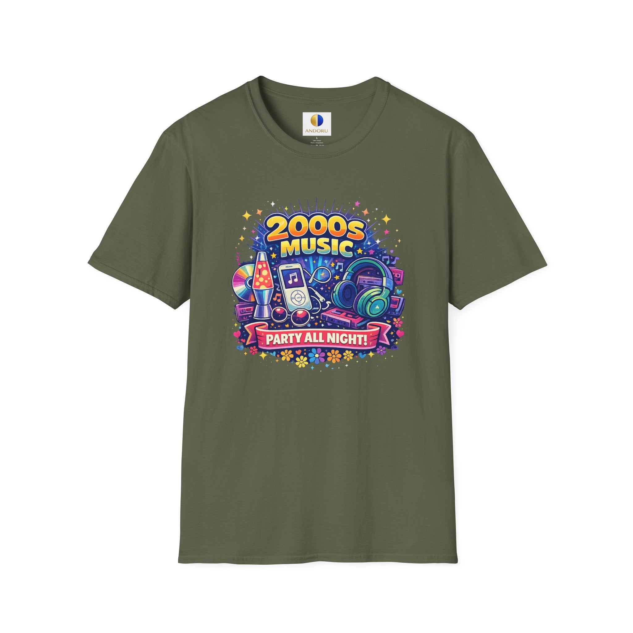 2000s Music T-Shirt — Retro Party All Night Graphic Tee