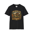 Dog Driving Club T‑Shirt — National Park Explorer Retro Pet Road Trip Tee