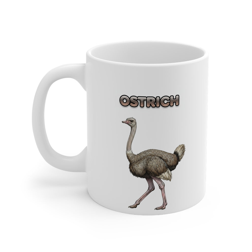 Ostrich Coffee Mug – 11oz Ceramic Mug for Animals With Facts Series 1 Gifts