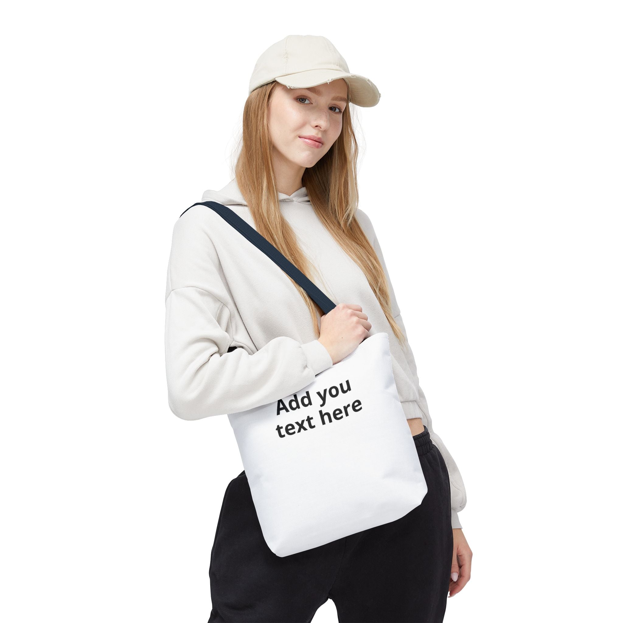 Personalized Tote Bag — Custom Text AOP Reusable Shopping Tote