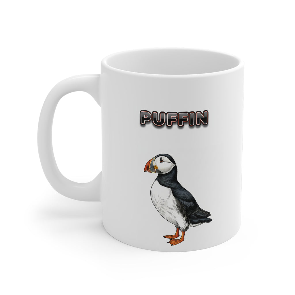 Puffin Coffee Mug – 11oz Ceramic Mug for Animals With Facts Series 3 Gifts