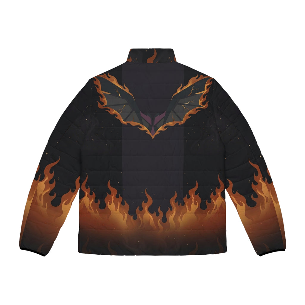 Men's Phoenix Flame Puffer Jacket (AOP)