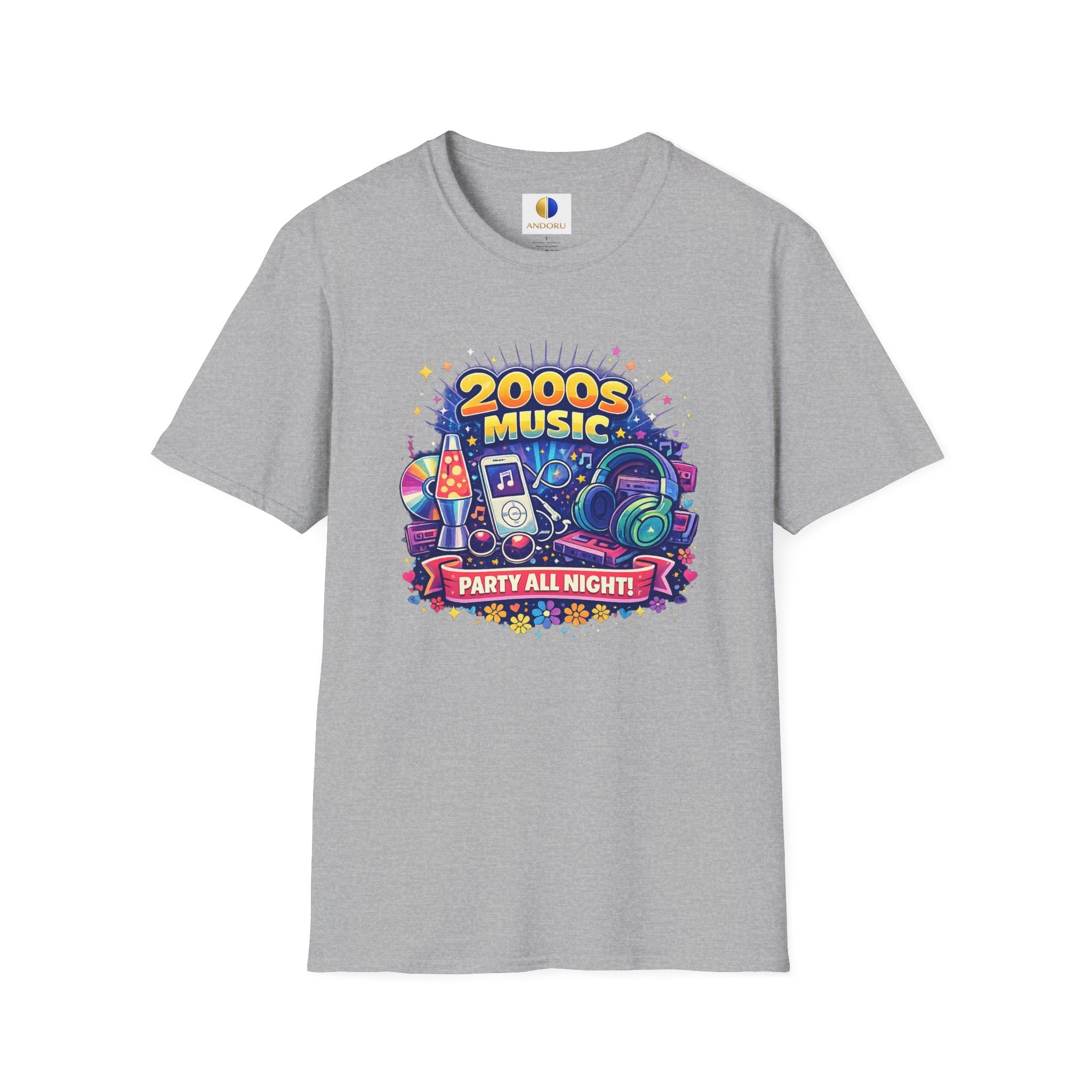 2000s Music T-Shirt — Retro Party All Night Graphic Tee
