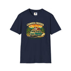 Camper Cruiser T-Shirt — Cute Corgi Van Life Graphic Tee for Camping Lovers
