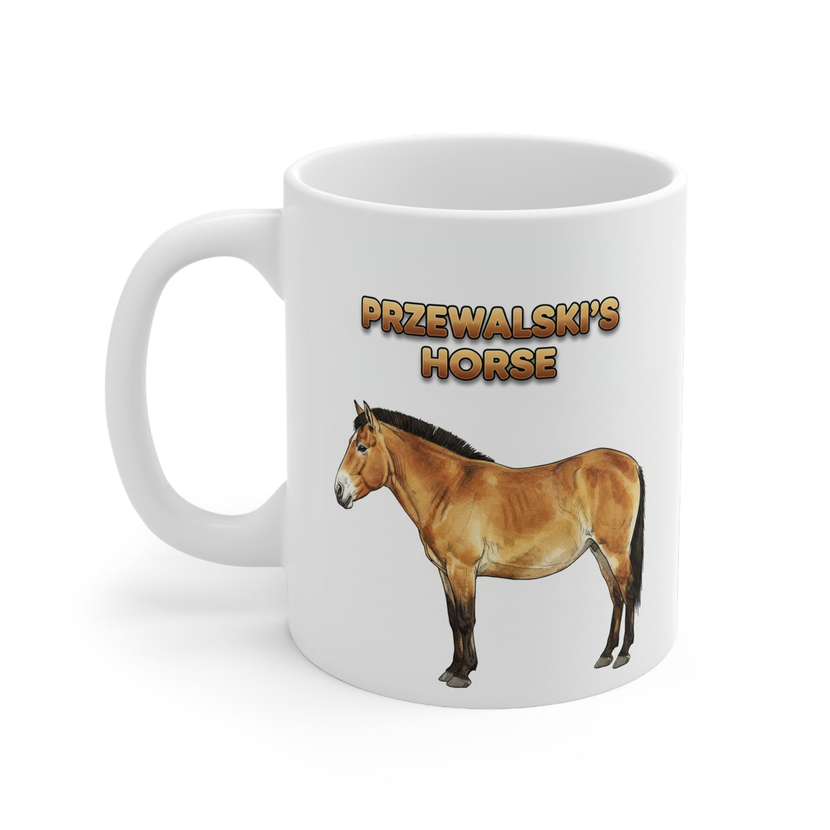 Przewalski’s Horse Coffee Mug – 11oz Ceramic Mug for Animals With Facts Series 2 Gifts