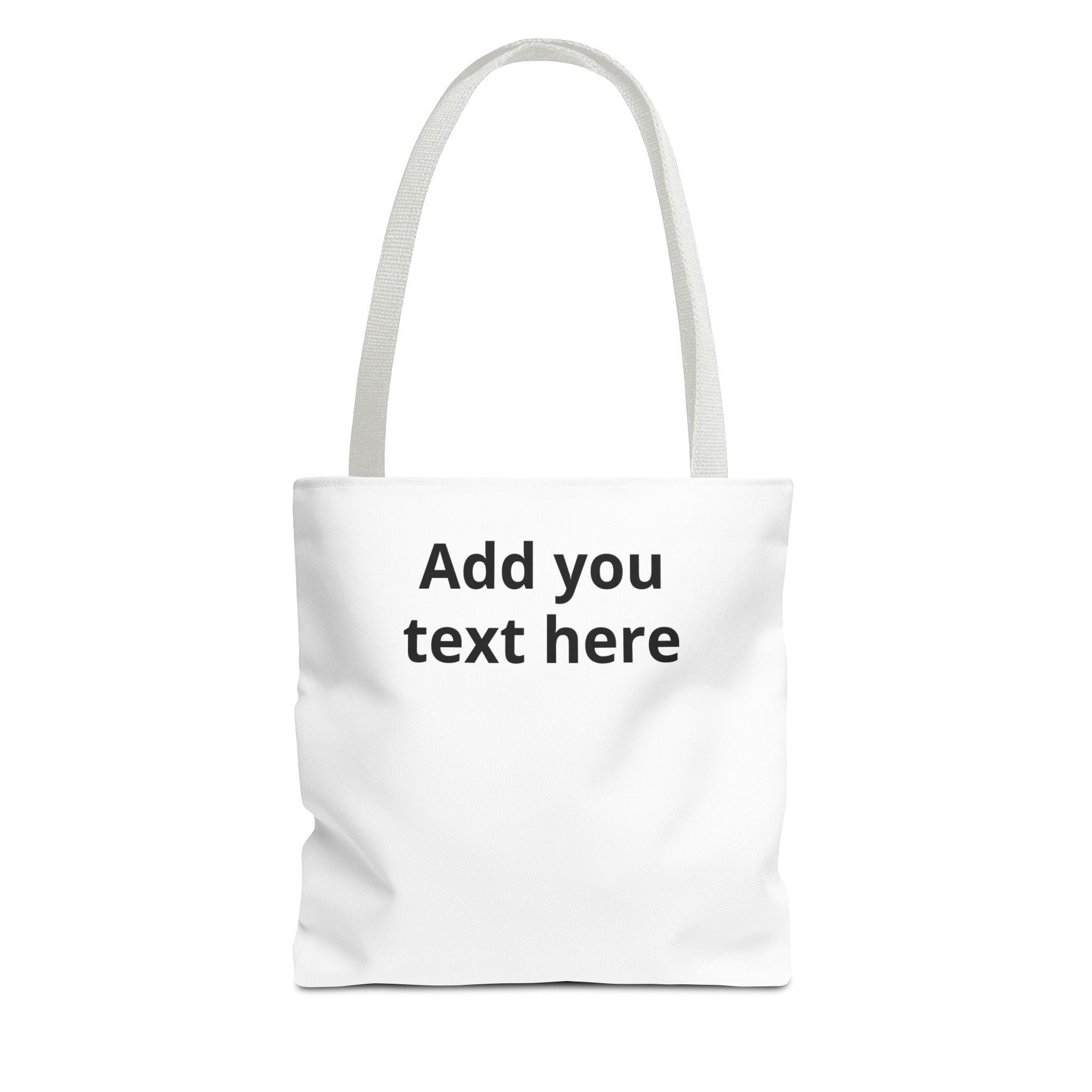 Personalized Tote Bag — Custom Text AOP Reusable Shopping Tote
