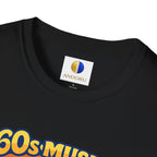 60s Music T-Shirt — Retro Peace & Love Vintage Radio Design