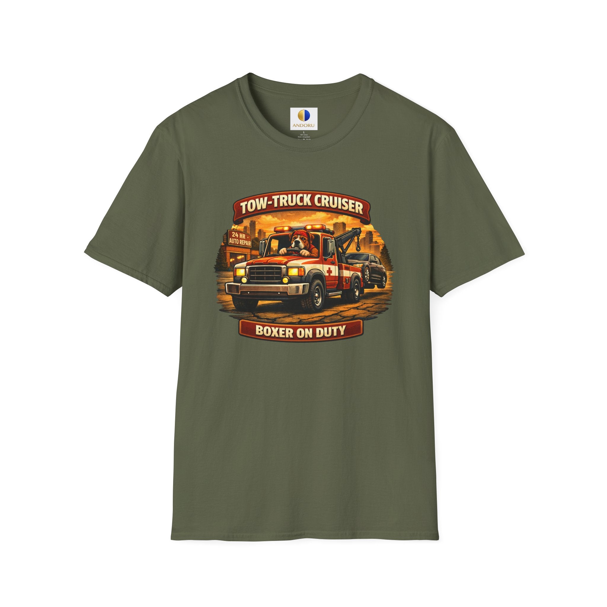 Tow-Truck Cruiser T-Shirt — Tow Truck Driver Vintage Rescue Tee