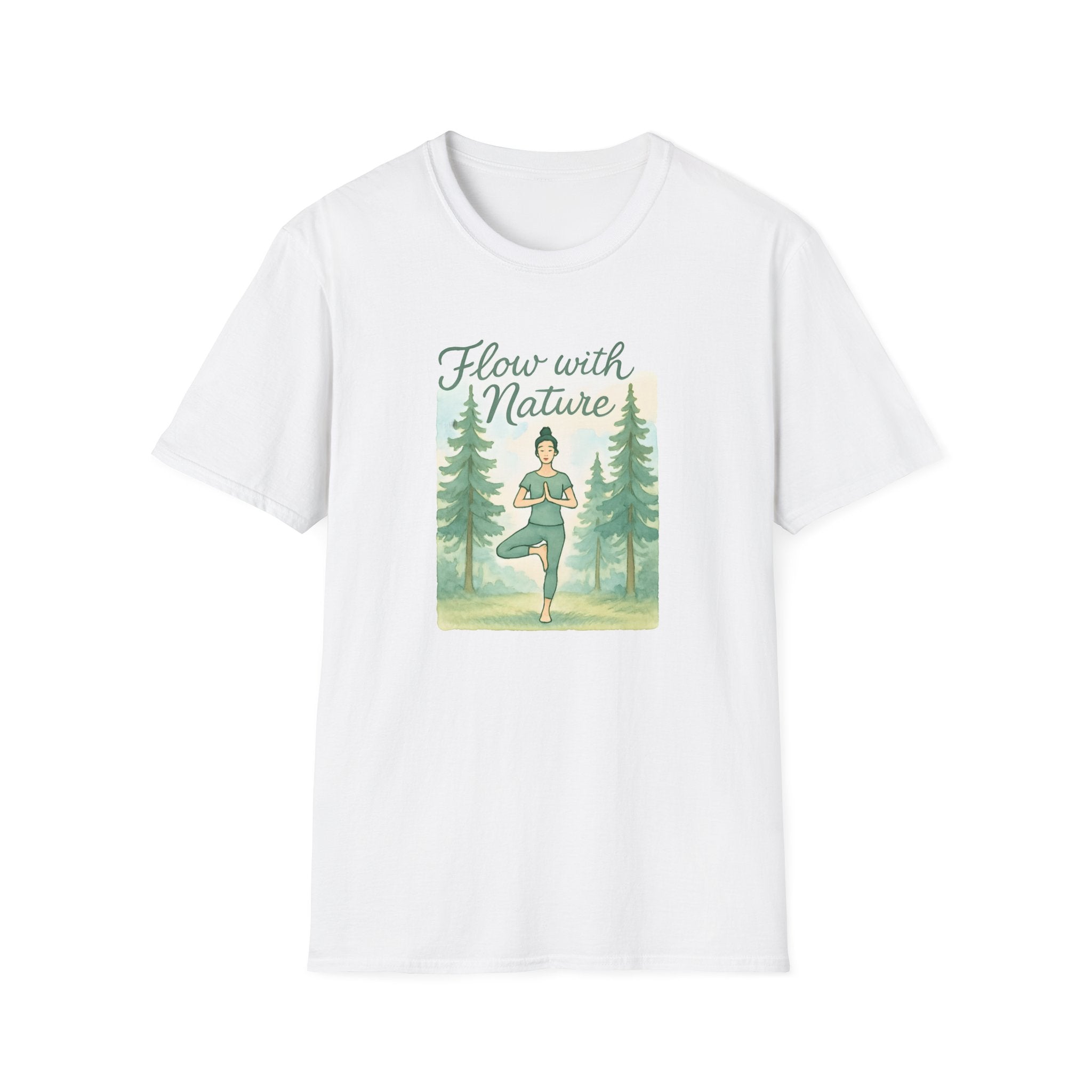 Flow With Nature T-Shirt — Yoga & Meditation Forest Tee