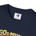 60s Music T-Shirt — Retro Peace & Love Vintage Radio Design