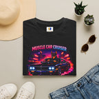 Muscle Car Cruiser T-Shirt — Retro Neon Night Rider Graphic Tee