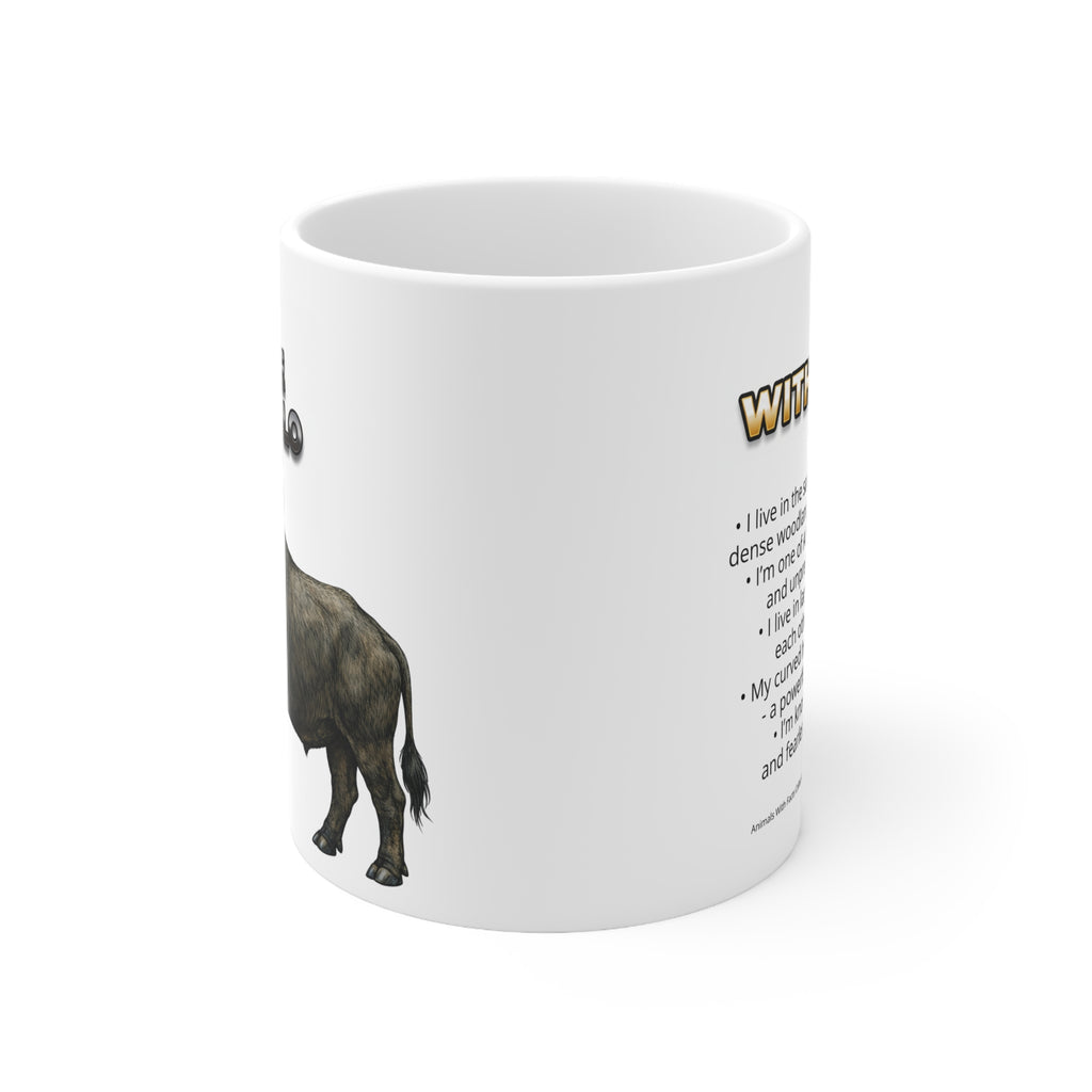 Cape Buffalo Coffee Mug – 11oz Ceramic Mug for Animals With Facts Series 1 Gifts