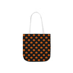 Halloween Pumpkin Black Pattern Canvas Tote Bag
