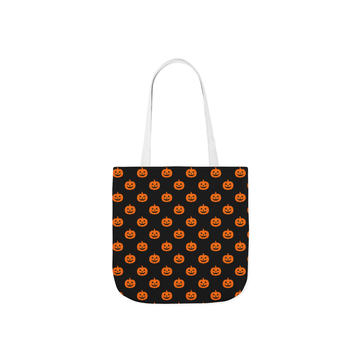 Halloween Pumpkin Black Pattern Canvas Tote Bag
