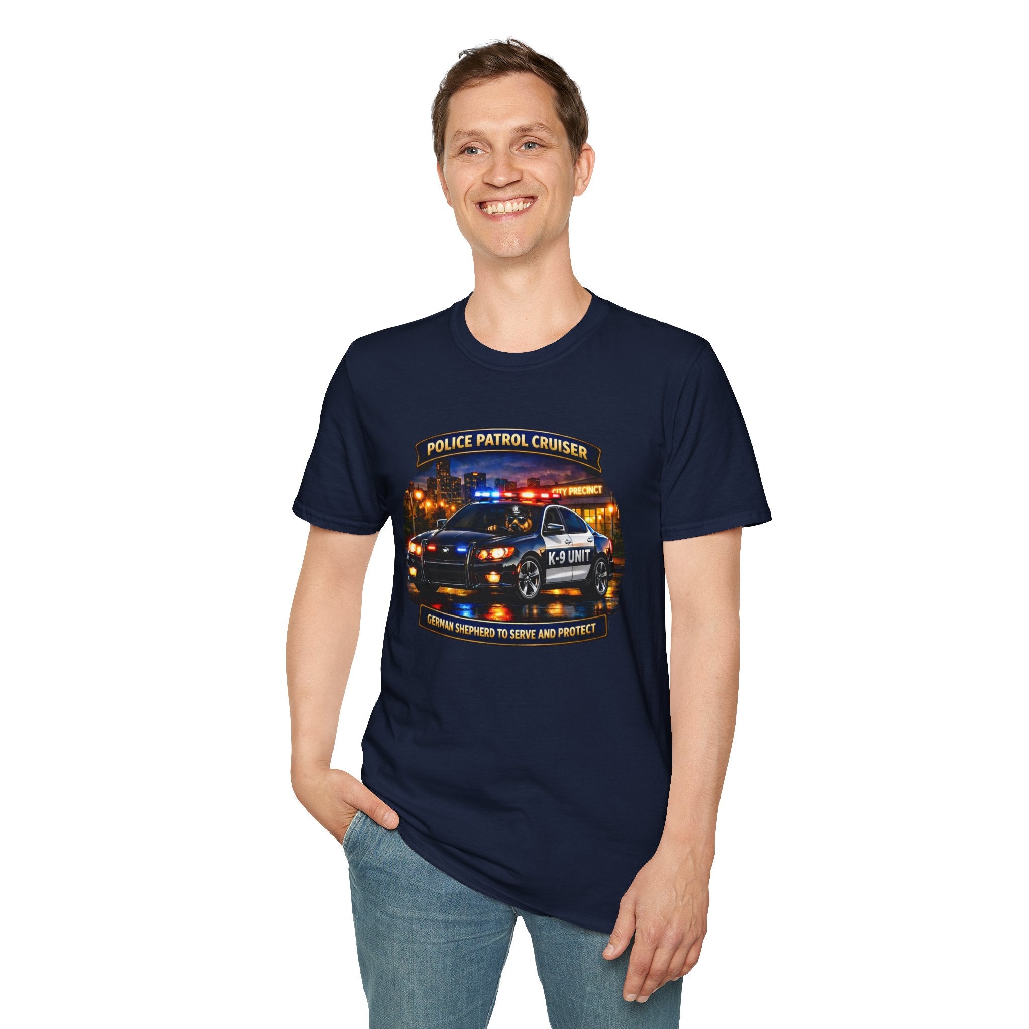 Police Patrol Cruiser K-9 Unit T-Shirt — Thin Blue Line Tribute Tee
