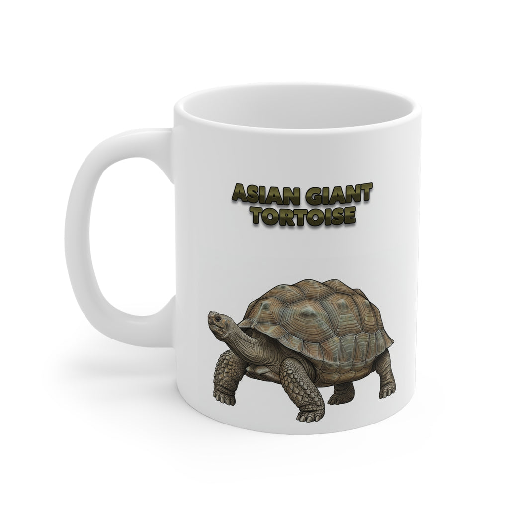 Asian Giant Tortoise Coffee Mug – 11oz Ceramic Mug for Animals With Facts Series 1 Gifts