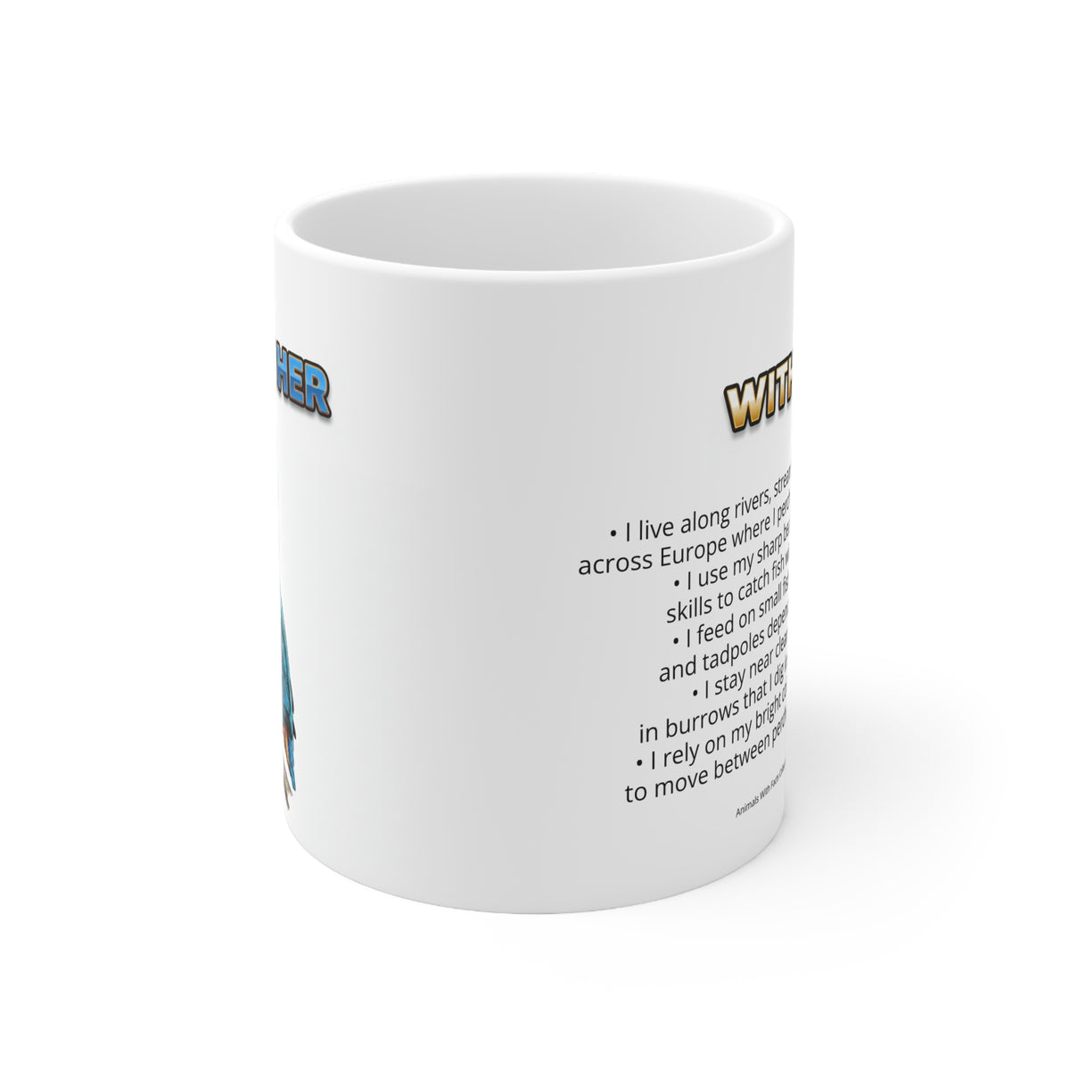 Kingfisher Coffee Mug – 11oz Ceramic Mug for Animals With Facts Series 3 Gifts