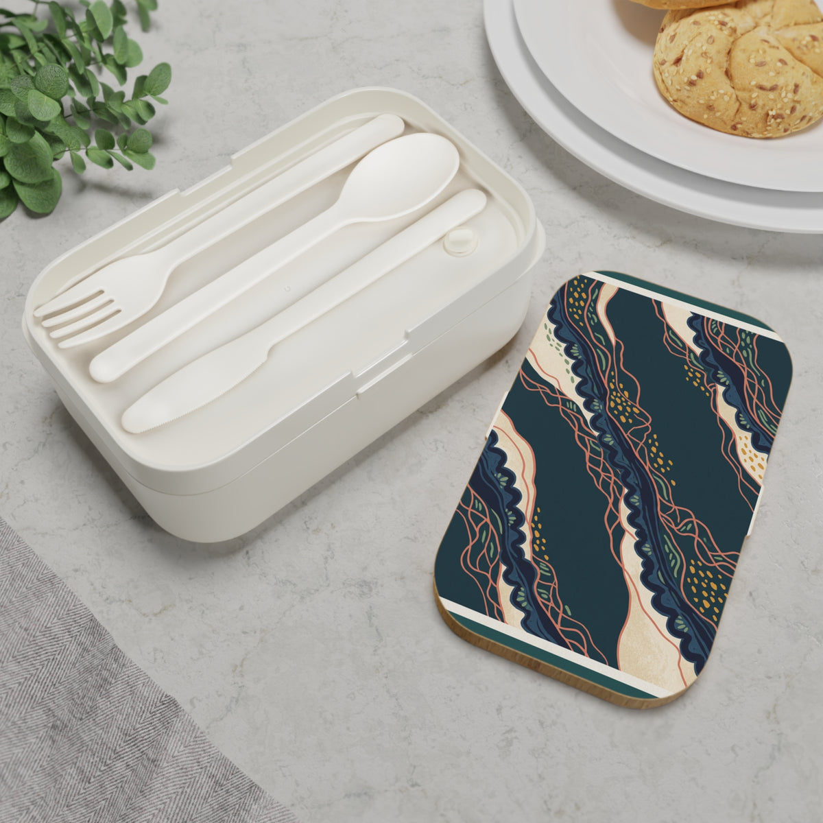 Indigo Waves Bento Lunch Box
