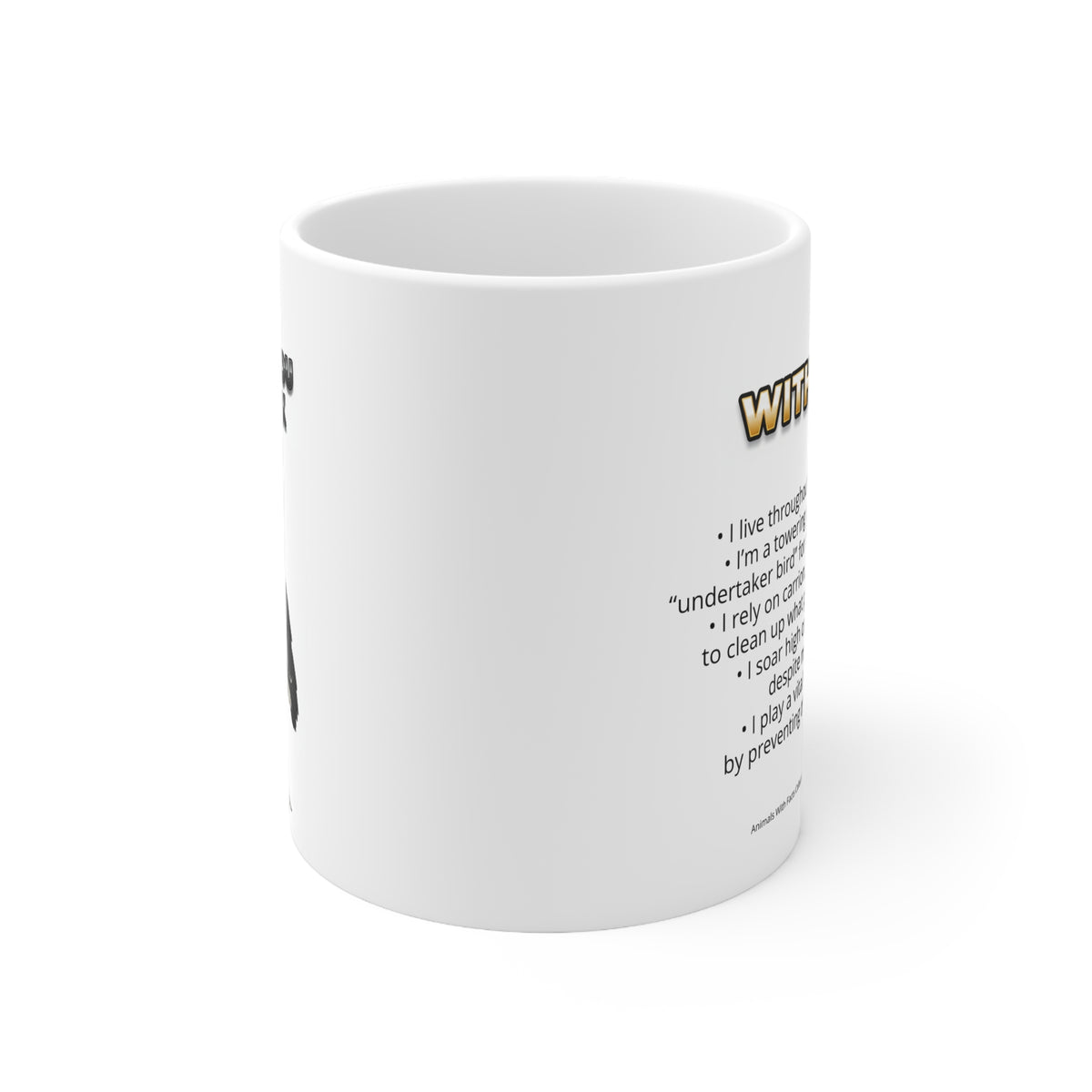 Marabou Stork Coffee Mug – 11oz Ceramic Mug for Animals With Facts Series 1 Gifts