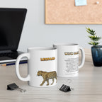 Leopard Coffee Mug – 11oz Ceramic Mug for Animals With Facts Series 1 Gifts