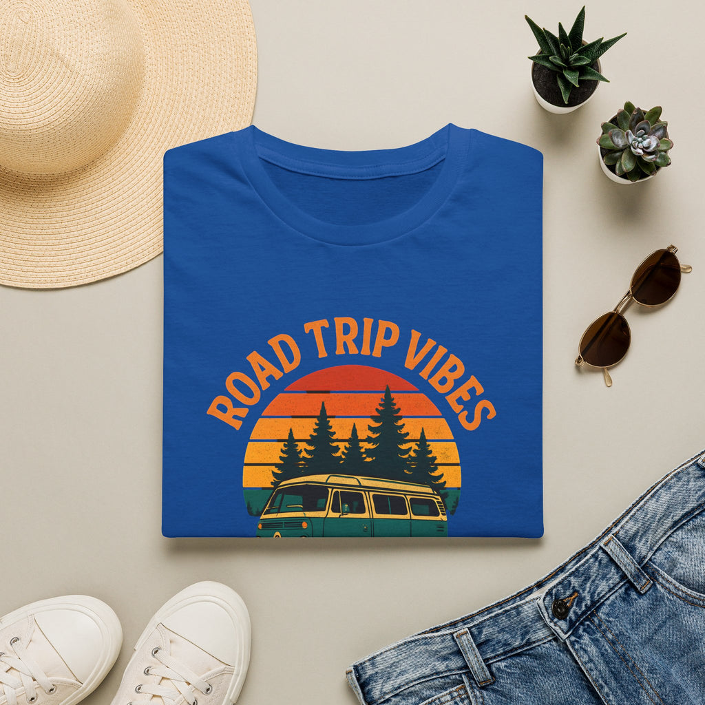 Road Trip Vibes T-Shirt — Retro Van Sunset Graphic