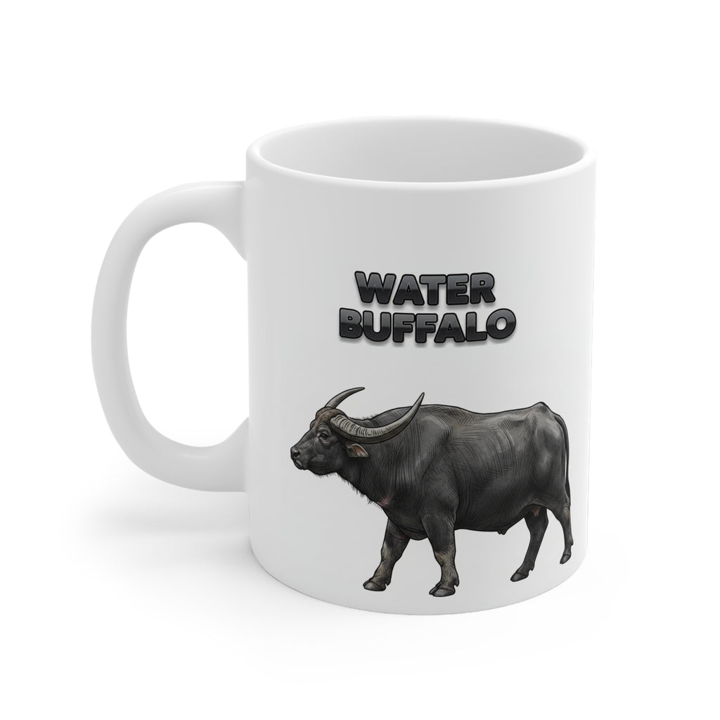 Water Buffalo Coffee Mug – 11oz Ceramic Mug for Animals With Facts Series 2 Gifts