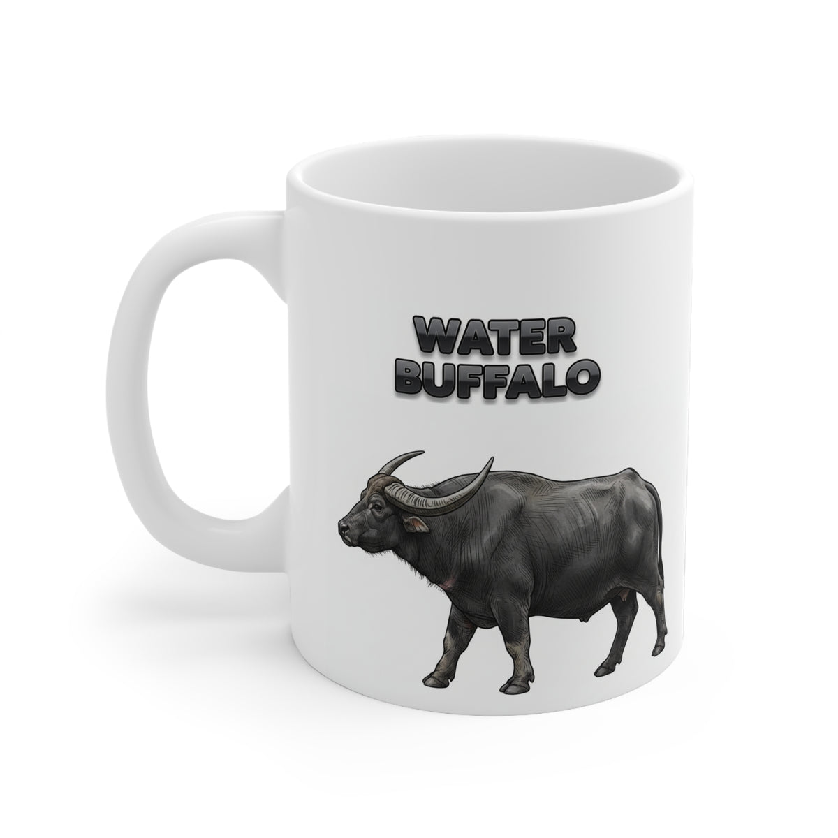 Water Buffalo Coffee Mug – 11oz Ceramic Mug for Animals With Facts Series 2 Gifts