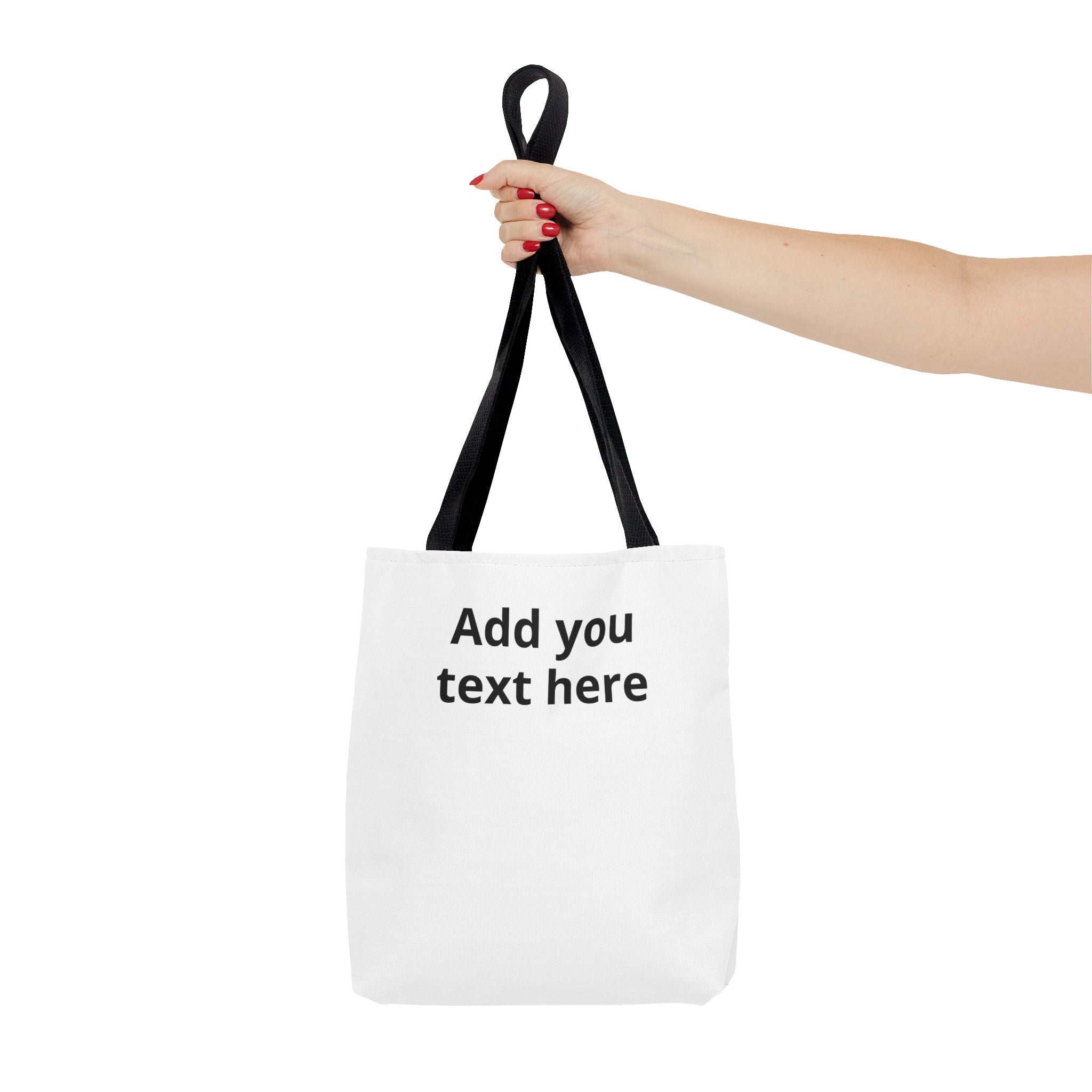 Personalized Tote Bag — Custom Text AOP Reusable Shopping Tote