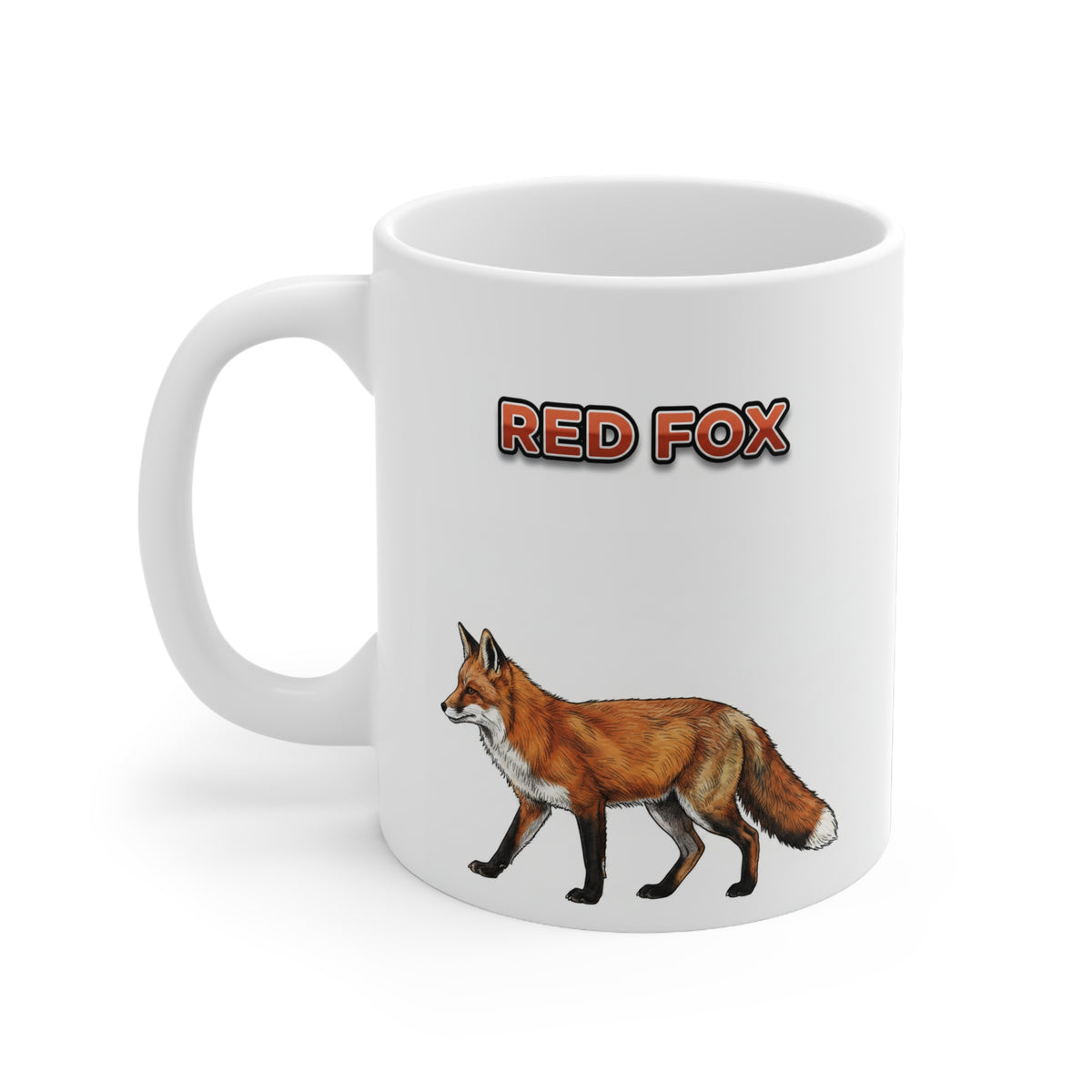 Red Fox Coffee Mug – 11oz Ceramic Mug for Animals With Facts Series 3 Gifts