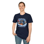 Snow Plow Cruiser T-Shirt — Husky Driving Plow Winter Tee