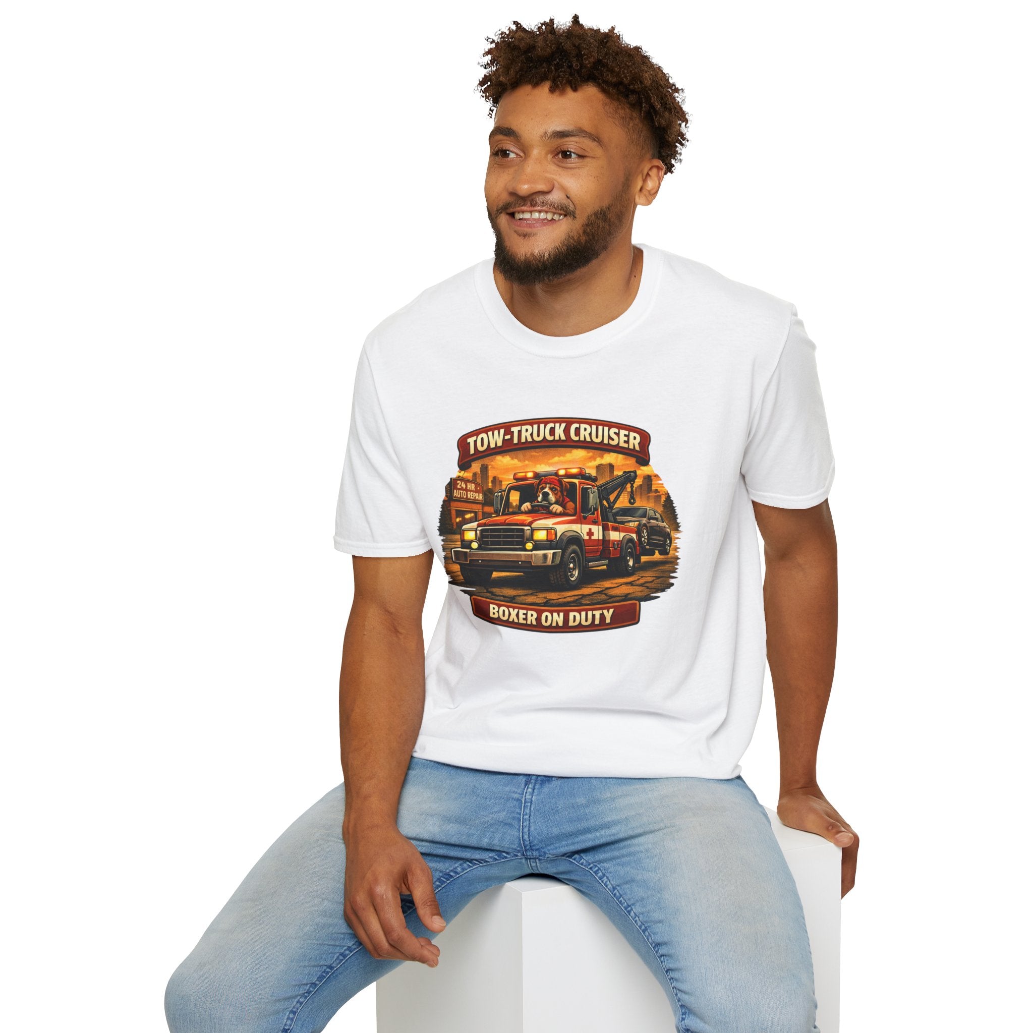 Tow-Truck Cruiser T-Shirt — Tow Truck Driver Vintage Rescue Tee