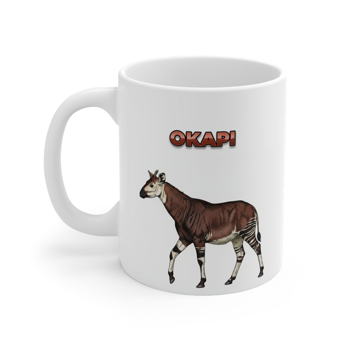 Okapi Coffee Mug – 11oz Ceramic Mug for Animals With Facts Series 1 Gifts